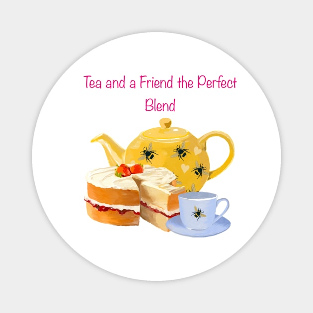 Tea and cake Magnet by Leamini20